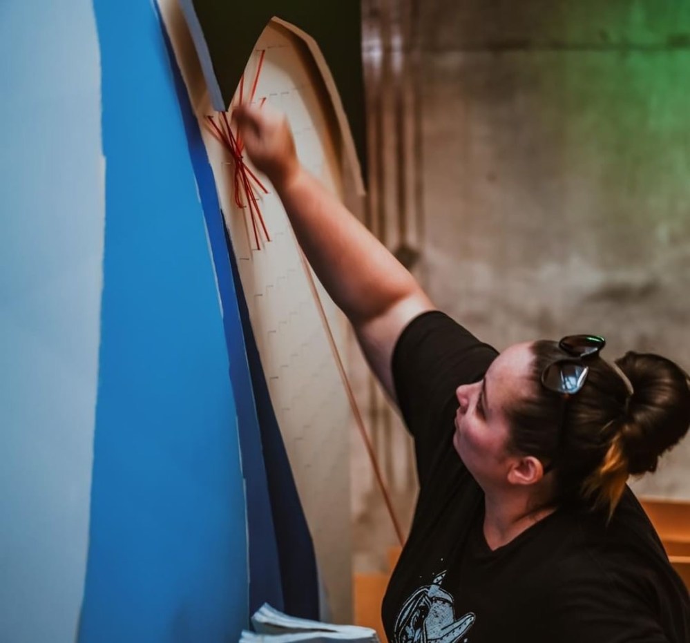 Atlassian 3D string art Mural by Strider Patton and Knits for Life 26